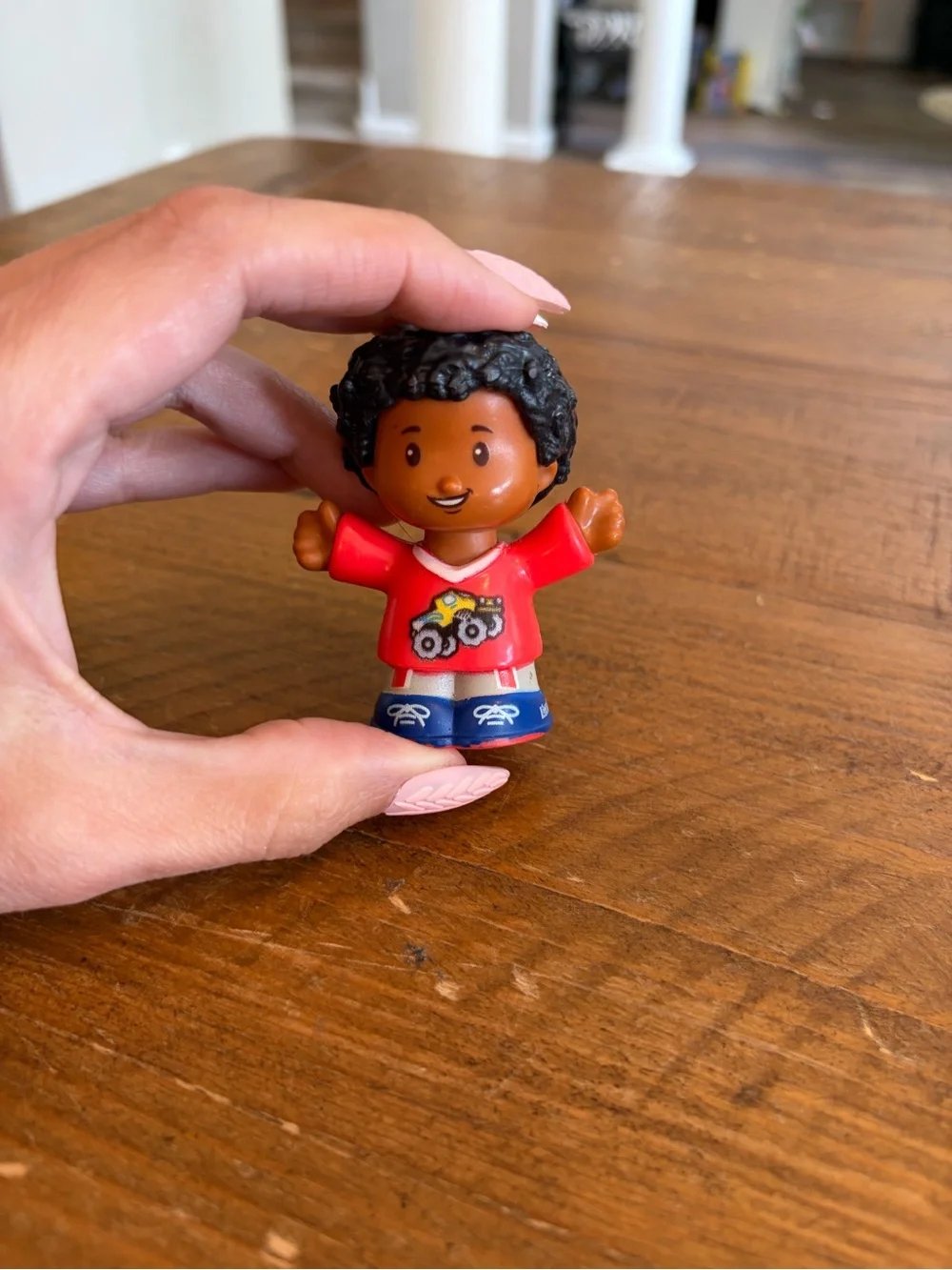 Fisher Price Little People boy truck shirt as is